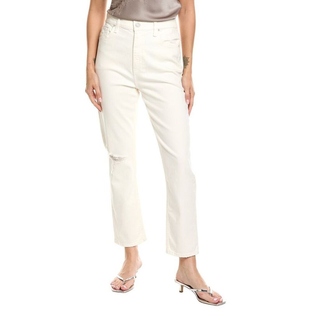 Hudson Jeans Womens  Harlow Destructed Ecru Jean
